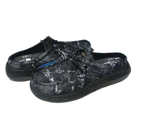 Hey Dude Wally Jelly Roll Realtree Edge Camo Mens Size 9 Black Slip On Loafers